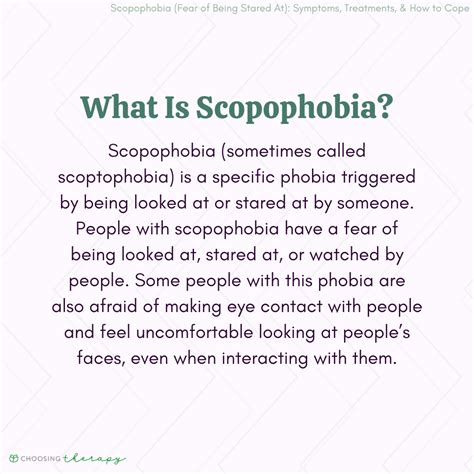 scopophobia meaning|Scopophobia: The Fear of Being Stared At I Psych Central